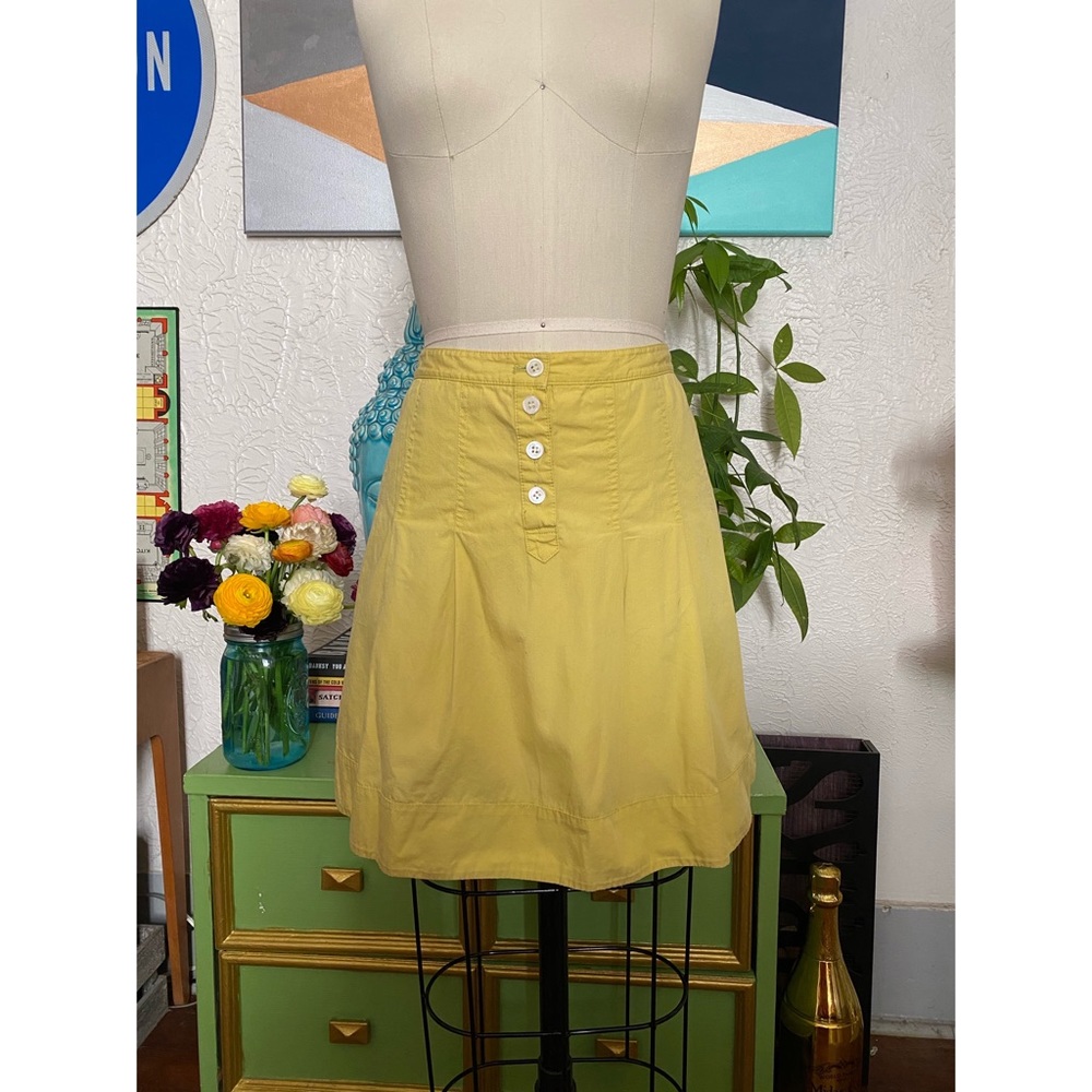 Cute preppy pleated yellow J. Crew skirt